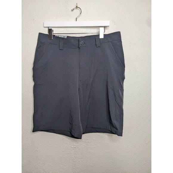 Under armour Other - Under Armour Golf Shorts Mens Size 34 Black Khaki Loose Fit Flat Front New